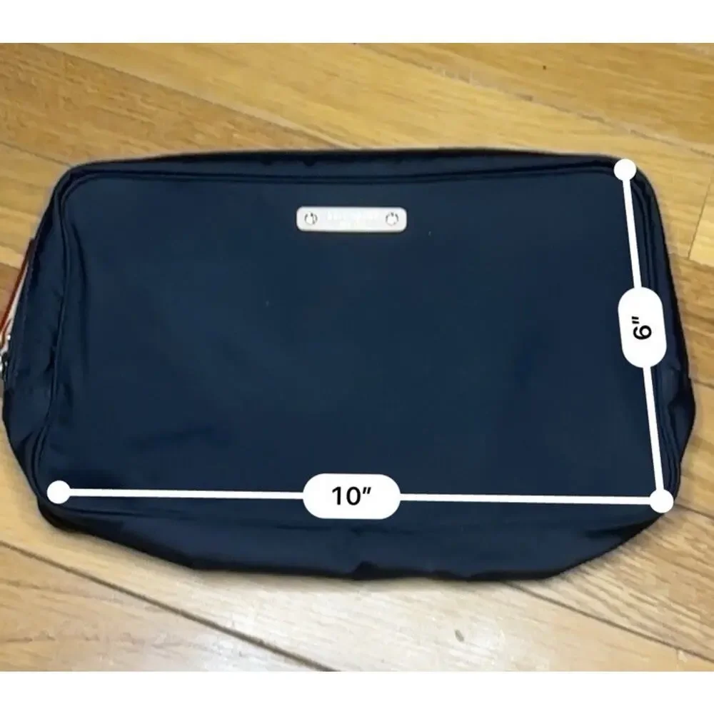 Kate Spade New York Black Travel Toiletry Case Cosmetic Organizer Bag 9x7
